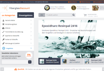 Fiberglas-Discount.de mit neuem JTL Shop online