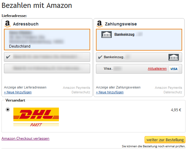 Beispielbild AmazonPay