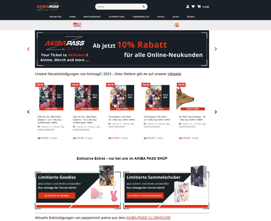 Akiba Pass Shop altes Design