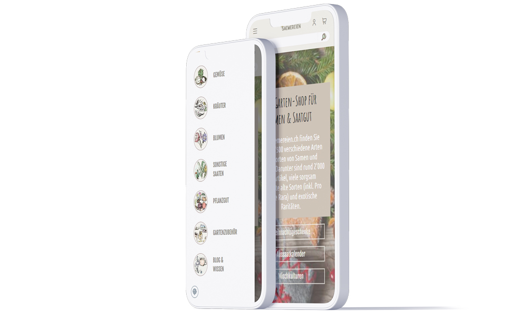 Saemerein mobile Ansicht