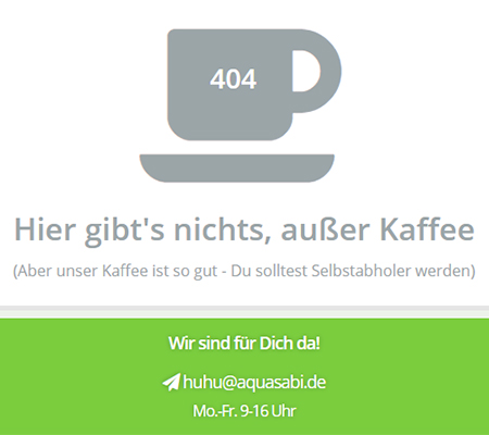 Charmante Fehlermeldung Charmante Fehlermeldung
