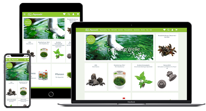 Aquasabi auf verschiedenen Geräten Aquasabi JTL Referenzshop