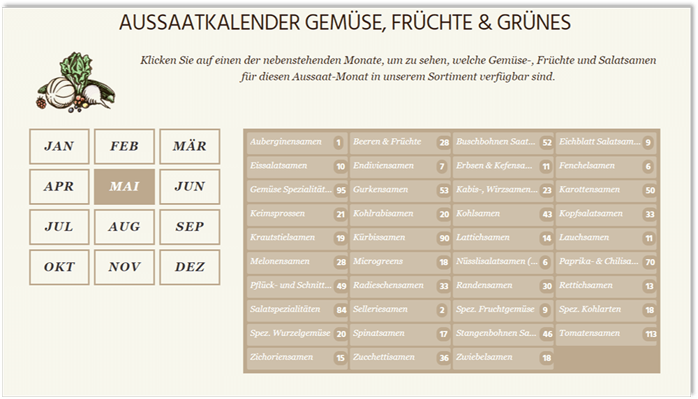 Saemereien Aussaatkalender