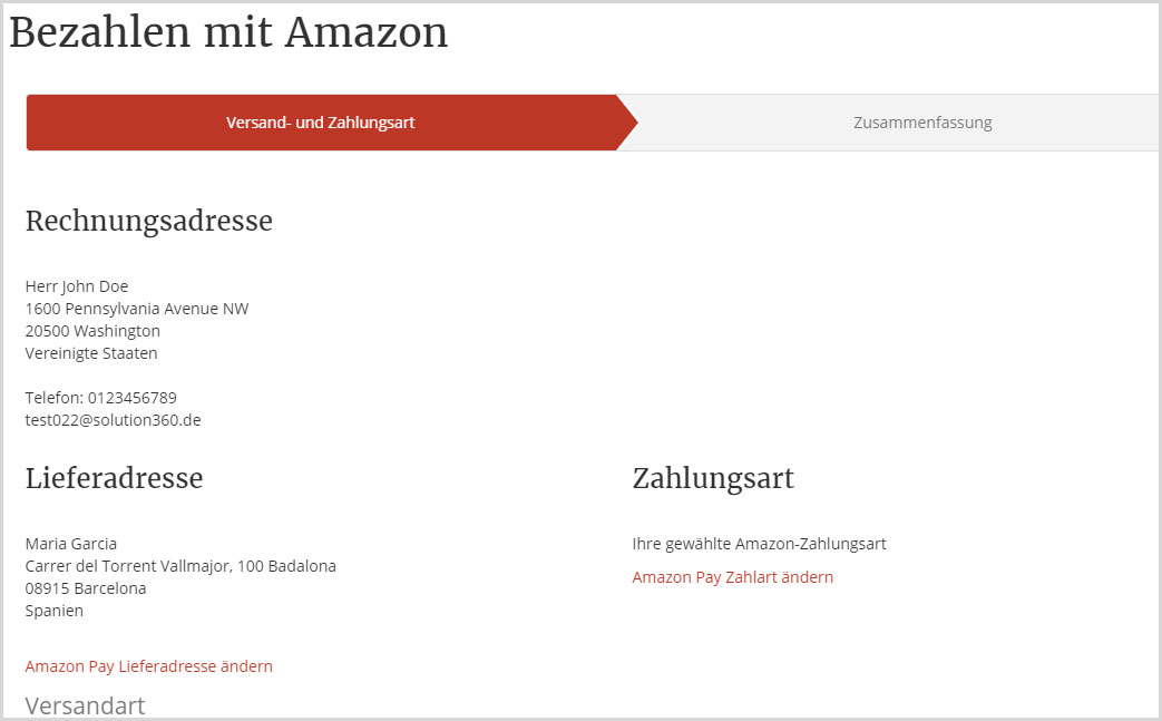 AmazonPay Bezahlprozess