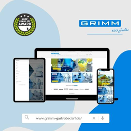 Ansicht Onlineshop GRIMM auf verschiedenen Endgerten