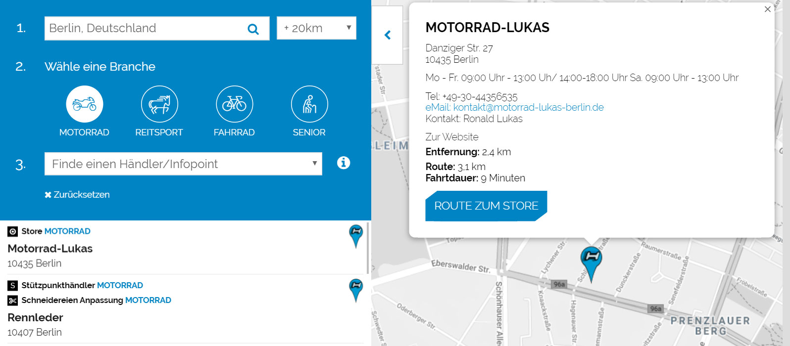 Helite Storelocator