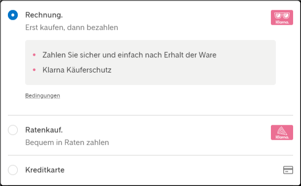 Plugin Klarna Rechnung Vorschau