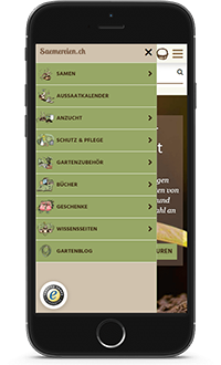 Saemereien-JTL-Shop mobile Ansicht