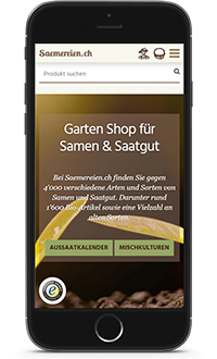 Saemereien-JTL-Shop mobile Ansicht