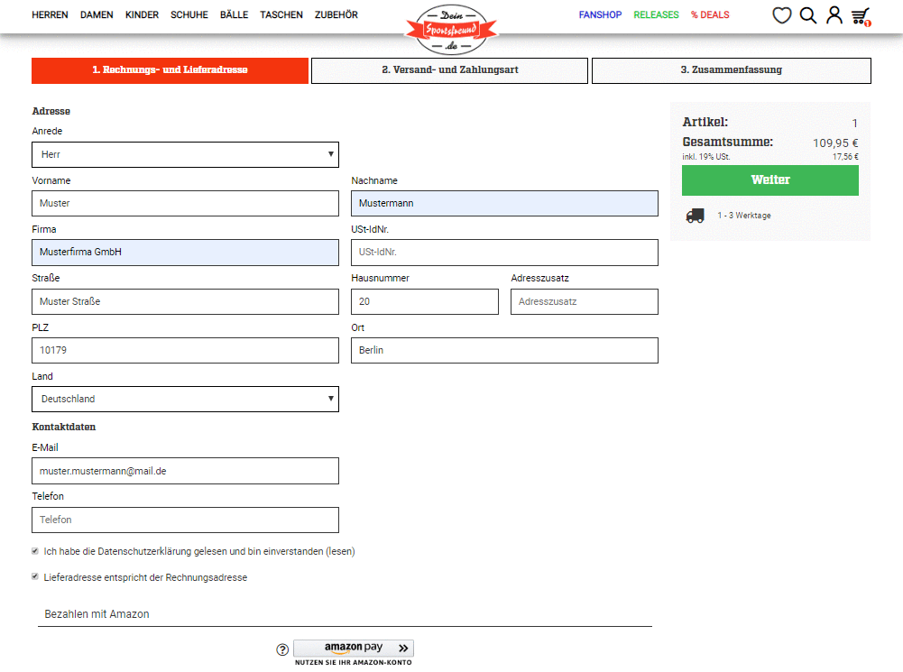 Mit dem easyCheckout wird das Erlebnis des Kunden im Checkout deutlich verbessert und vereinfacht. Die mitlaufende Sidebar hält alle wichtigen Kaufinformationen für den Kunden durch den Checkout hindurch bereit. Für den Überblick.